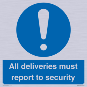 All deliveries must report to security